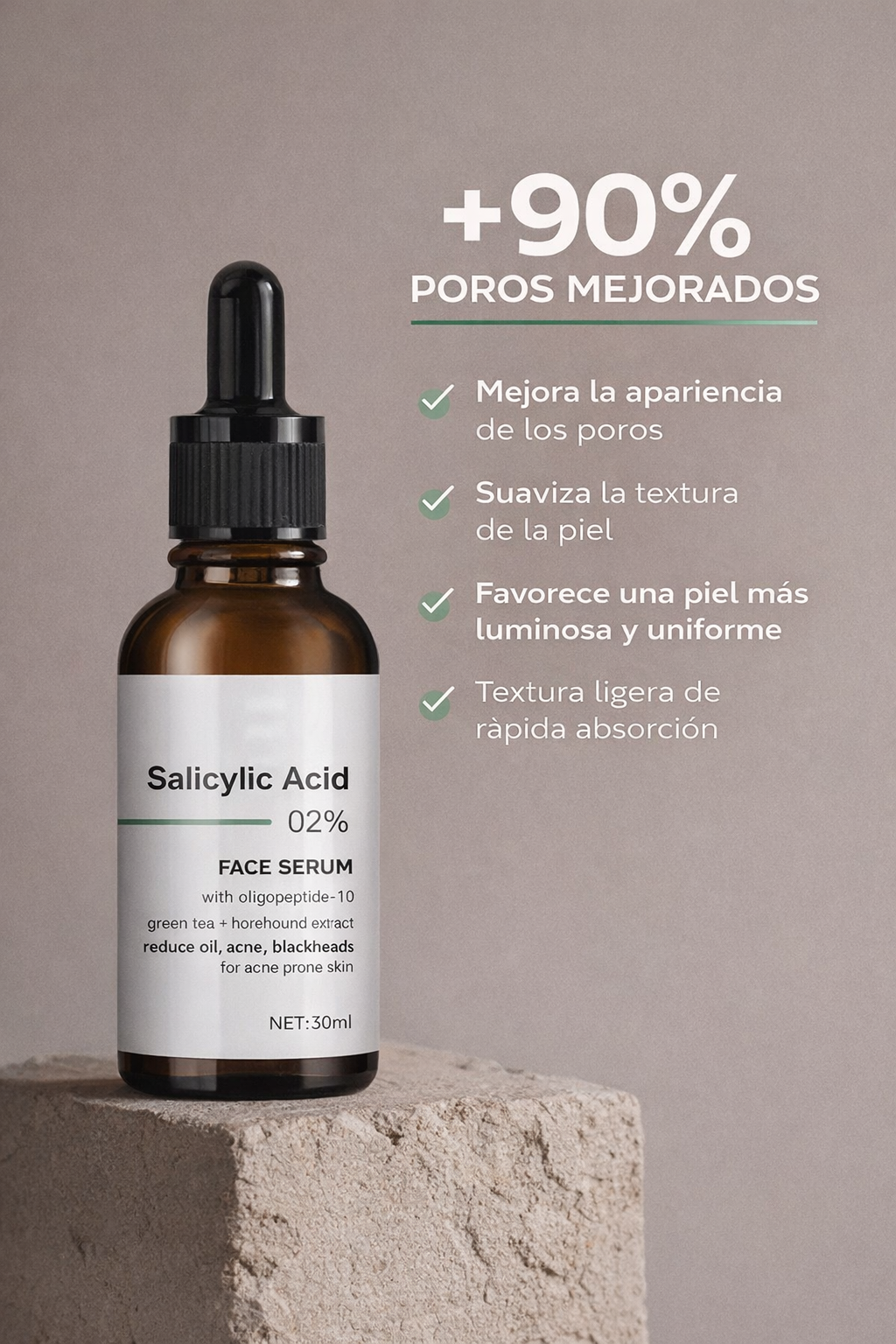 Sérum Refinador de Poros con Ácido Salicílico